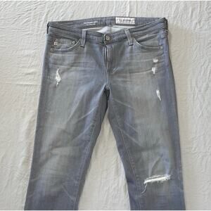 AG AG-ED Denim The Legging Ankle Super Skinny Lightweight Destroyed Jeans. 28R.